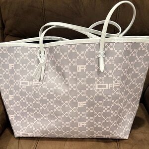 Virgil Abloh Day Off Gray And Pink Off-White Monogram Tote